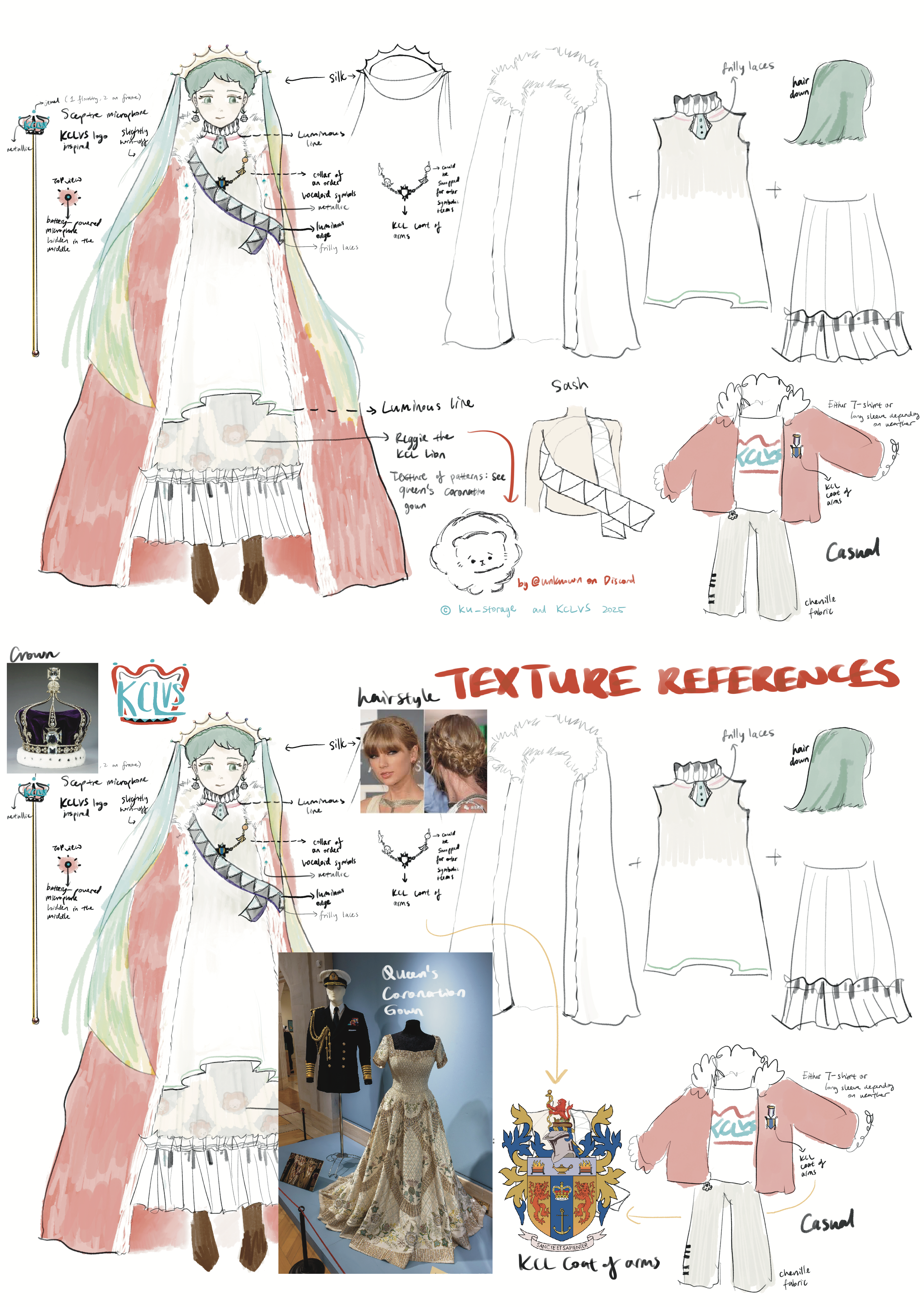 KCL Miku — society mascot reference sheet